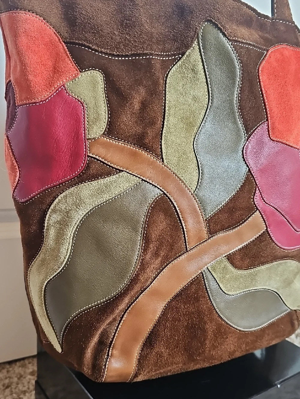 RARE Vintage 2006 Coach Limited Edition "Poppy for Peace" Suede Tote 9259 - EUC - Picture 6 of 15